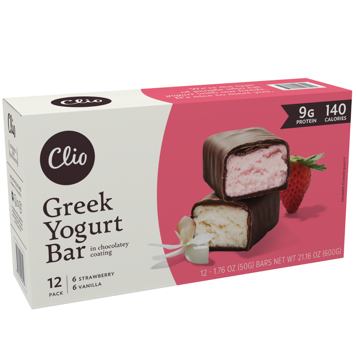 Strawberry & Vanilla Greek Yogurt Bar Pack - 12 Bar Count