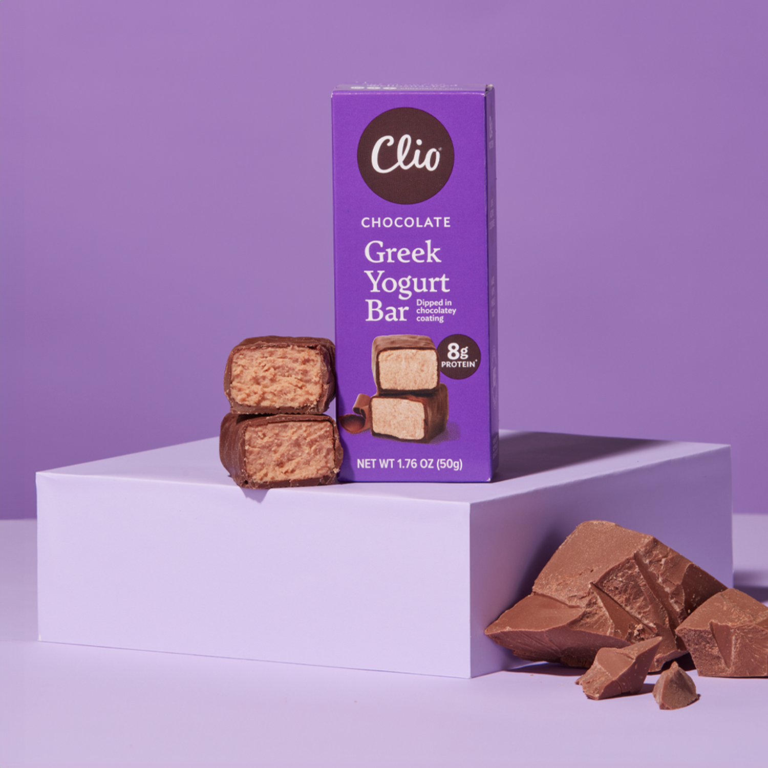 Greek yogurt meets dark chocolate in a bar.