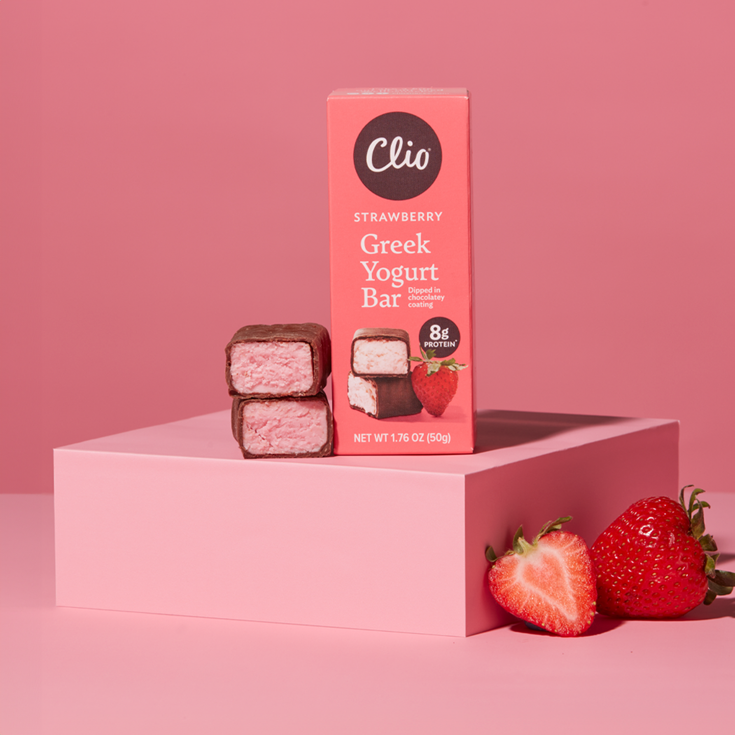 Greek yogurt meets dark chocolate in a bar.