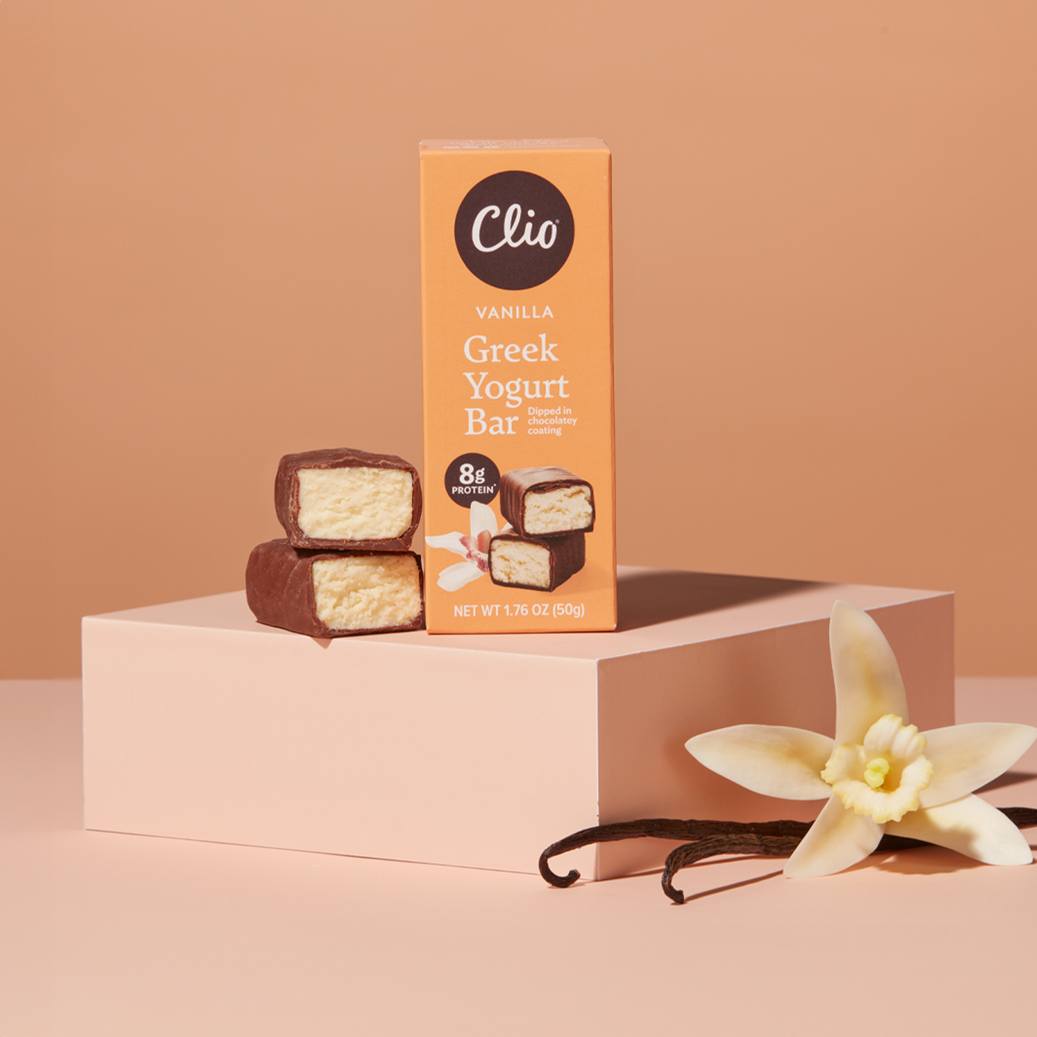 Greek yogurt meets dark chocolate in a bar.