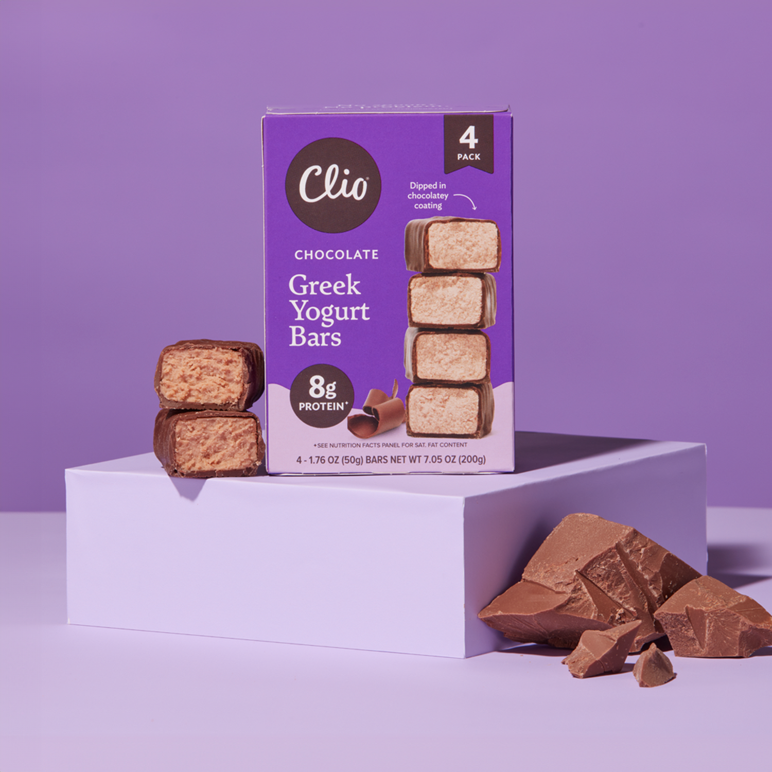 Greek yogurt meets dark chocolate in a bar.