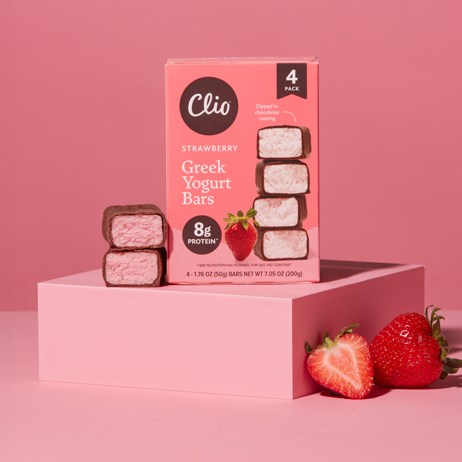 Greek yogurt meets dark chocolate in a bar.