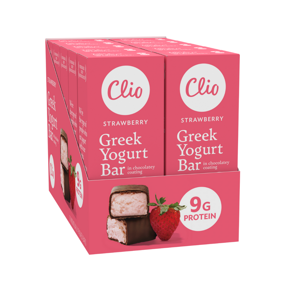 Strawberry Greek Yogurt Bar 10 Bar Count Clio Snacks