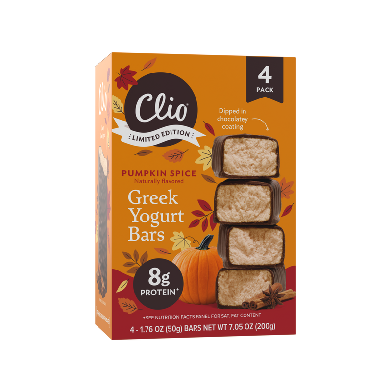 Refrigerated Greek Yogurt Bars - Full Size 4 Pack - Pumpkin Spice