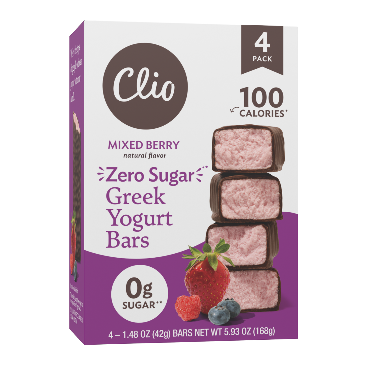 Zero Sugar Mixed Berry Greek Yogurt - 4 Bar Count