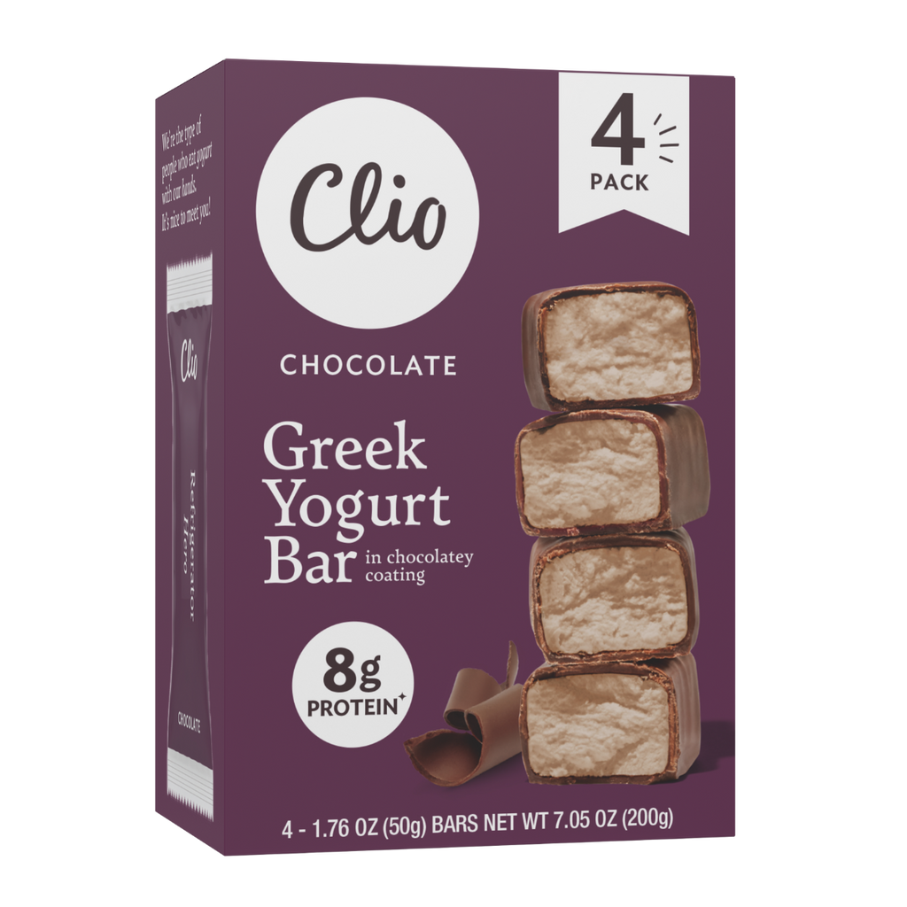 Chocolate Greek Yogurt 4 Bar Count Clio Snacks