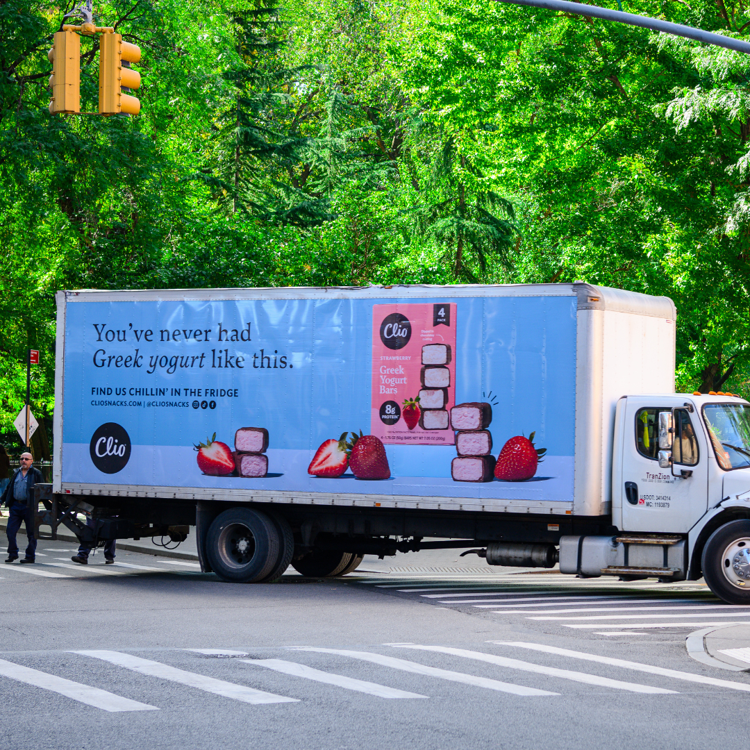 A Clio delivery truck