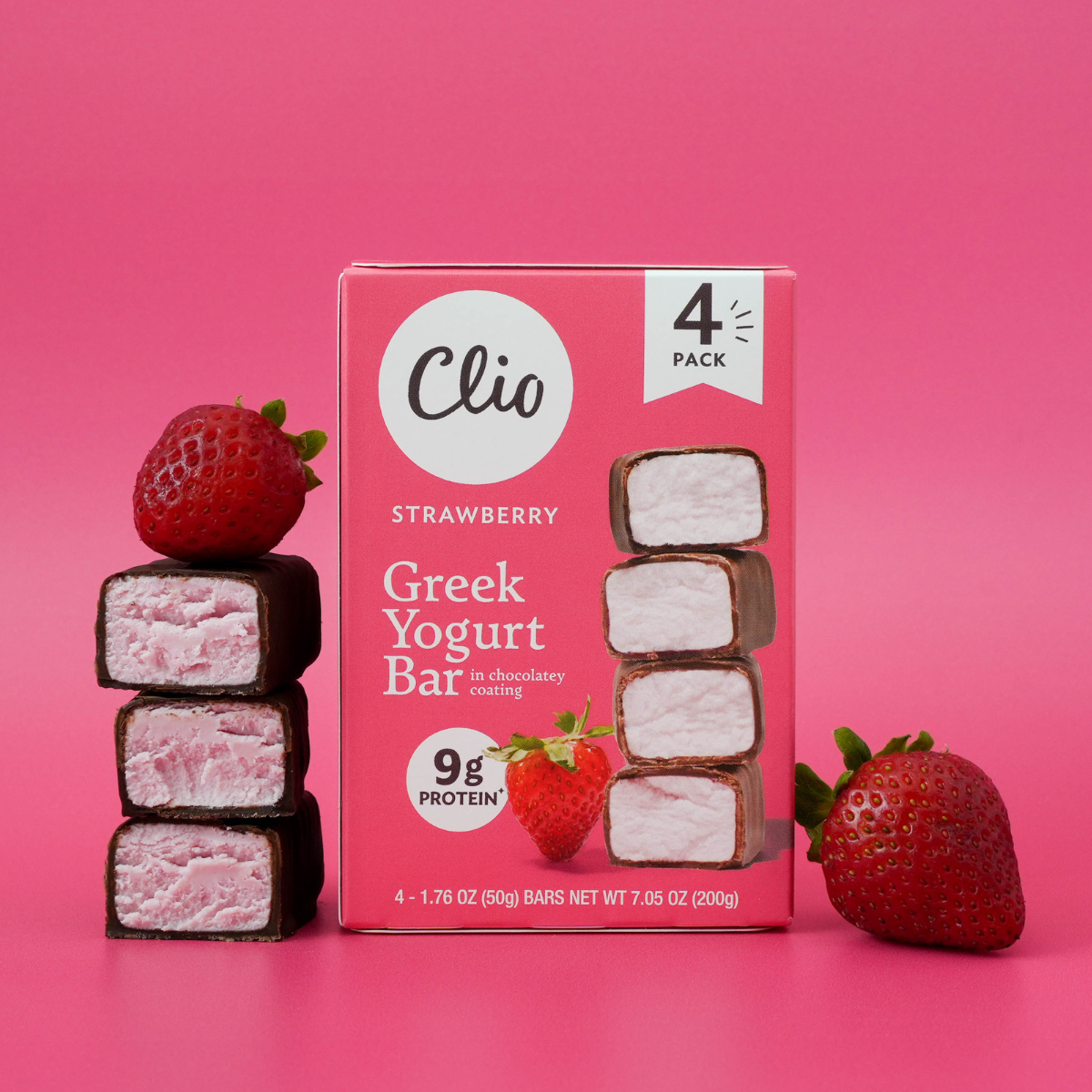 Strawberry Greek Yogurt 4 Bar Count Clio Snacks strawberry-greek-yogurt-4-bar-count-clio-snacks