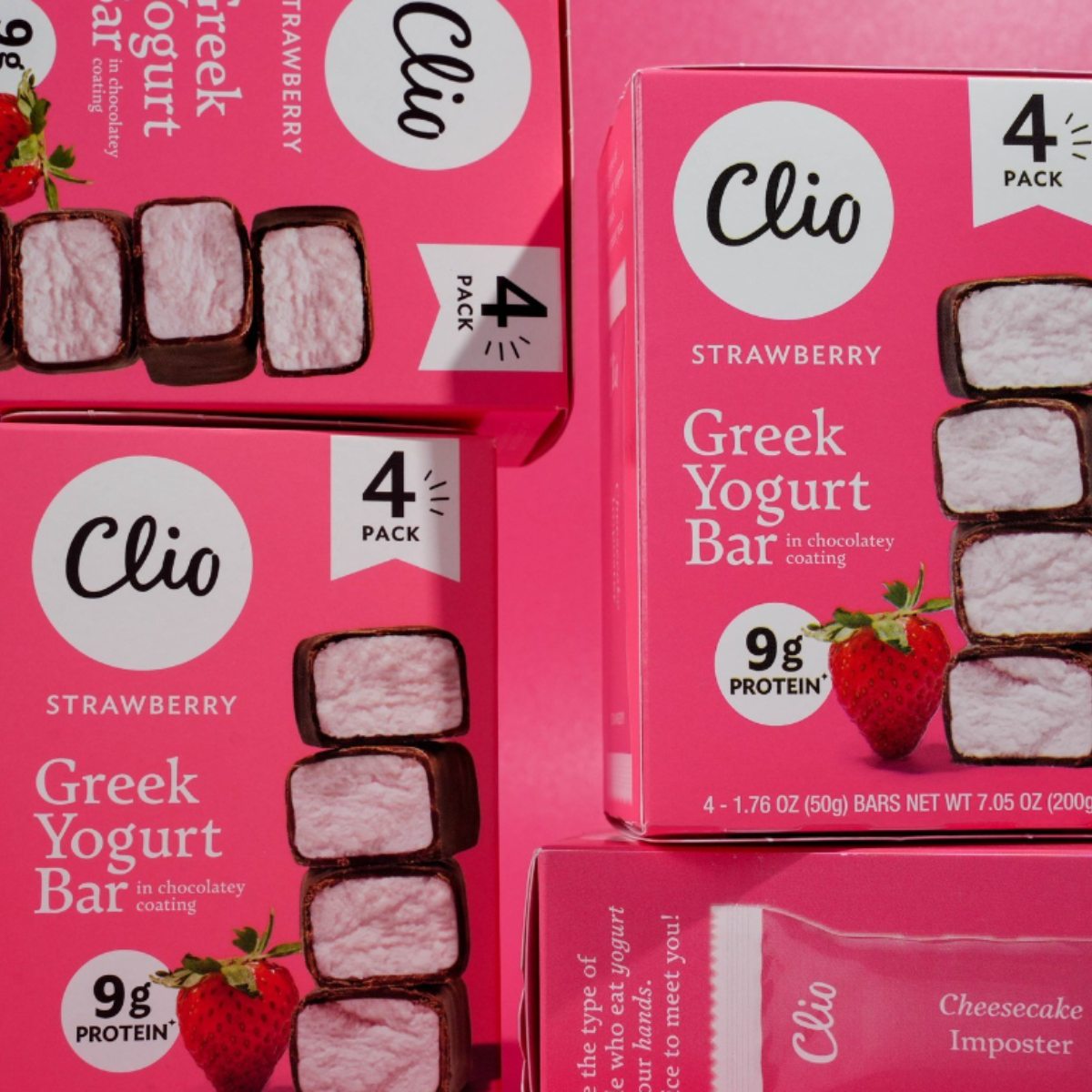 Strawberry Greek Yogurt 4 Bar Count Clio Snacks