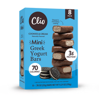 Refrigerated Greek Yogurt Bars - Mini Size 8 Pack - Cookies & Cream