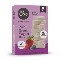 Refrigerated Greek Yogurt Bars - Mini Size 8 Pack - Yogurt Dipped Mixed Berry