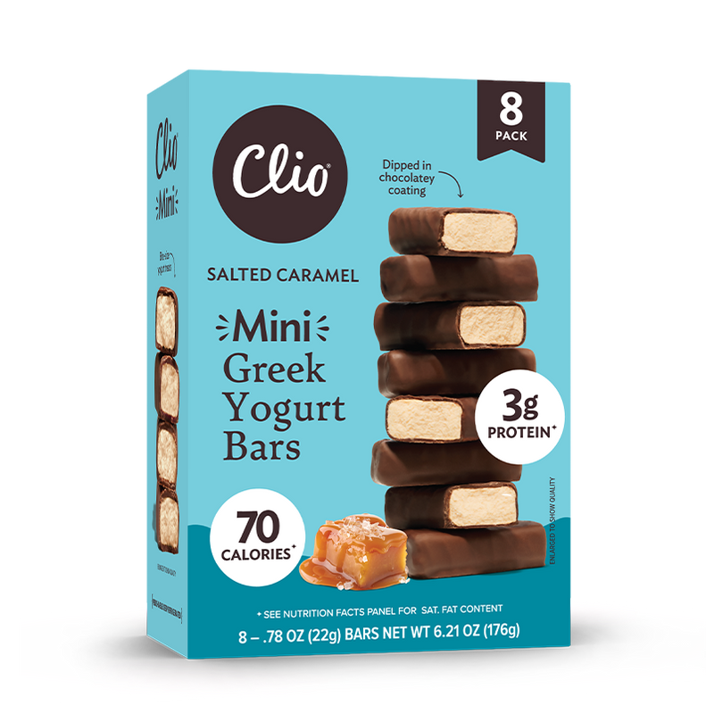 Refrigerated Greek Yogurt Bars - Mini Size 8 Pack - Salted Caramel