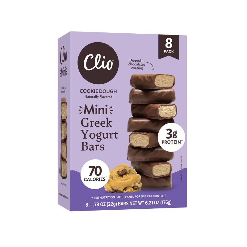 Refrigerated Greek Yogurt Bars - Mini Size 8 Pack - Cookie Dough