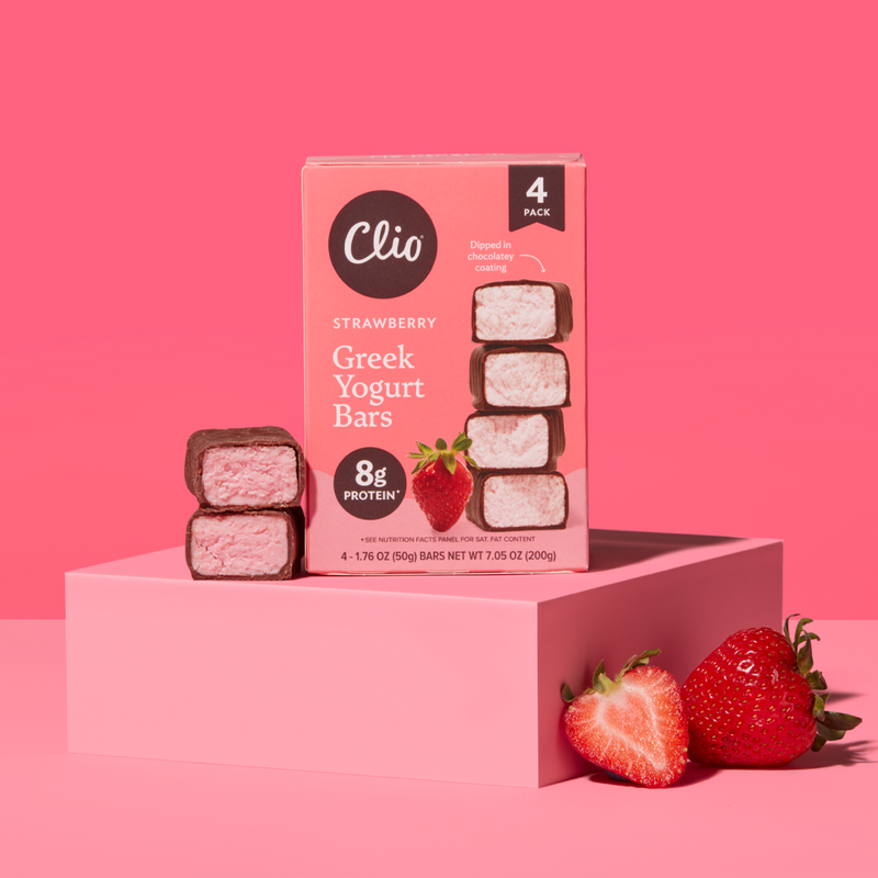 Refrigerated Greek Yogurt Bars - Full Size 4 Pack - Strawberry