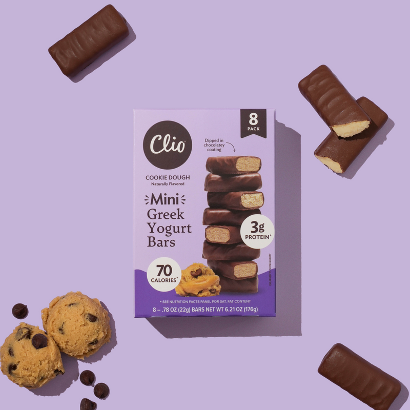Refrigerated Greek Yogurt Bars - Mini Size 8 Pack - Cookie Dough