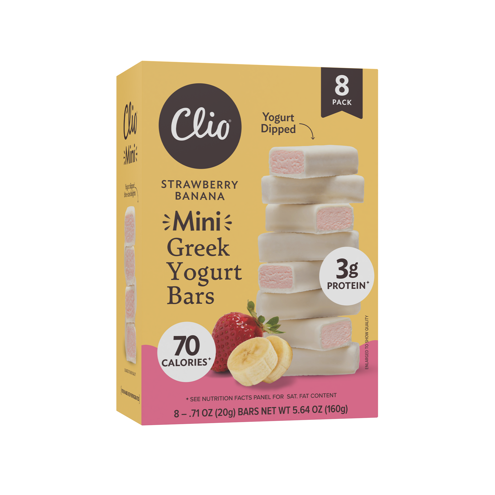 Yogurt Dipped Strawberry Banana Minis - 8 Bar Count