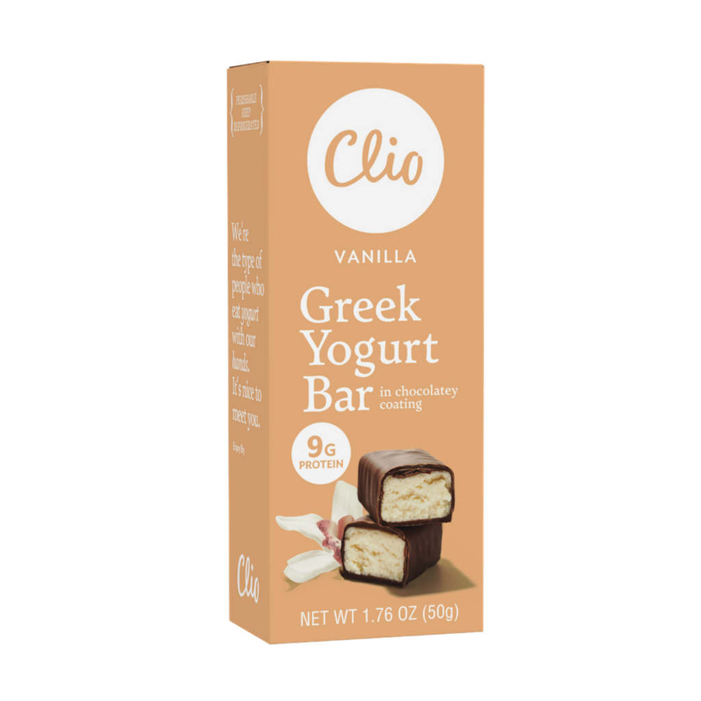 Vanilla Greek Yogurt Bar 10 Bar Count Clio Snacks