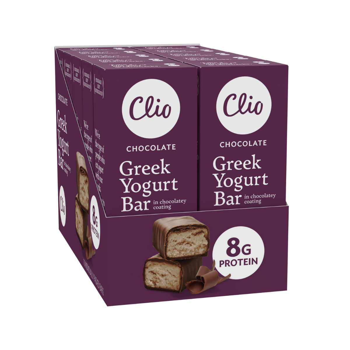 Chocolate Greek Yogurt Bar 10 Bar Count Clio Snacks