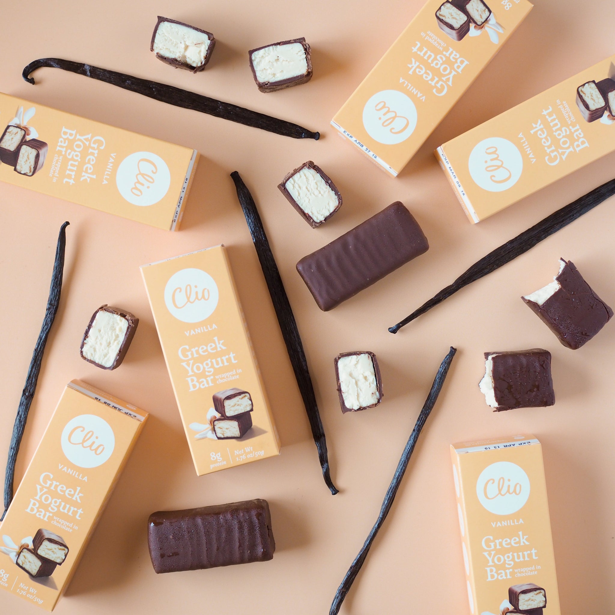 Vanilla Greek Yogurt Bar 10 Bar Count Clio Snacks